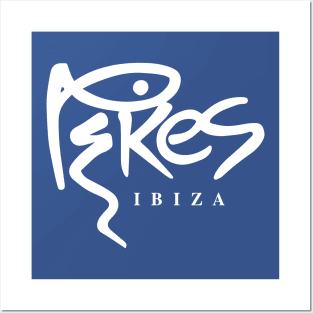 pikes ibiza white logo Posters and Art